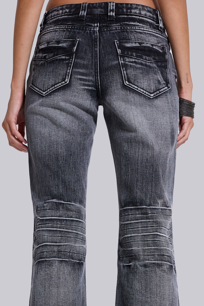 Washed Black Drift Bootcut Jeans