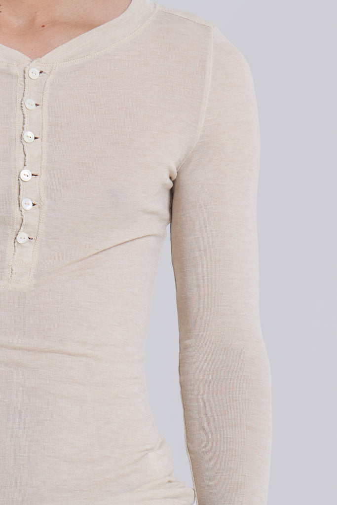 Oatmeal Haze Henley Top