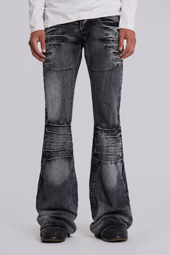 Washed Black Drift Bootcut Jeans - W26 / Black