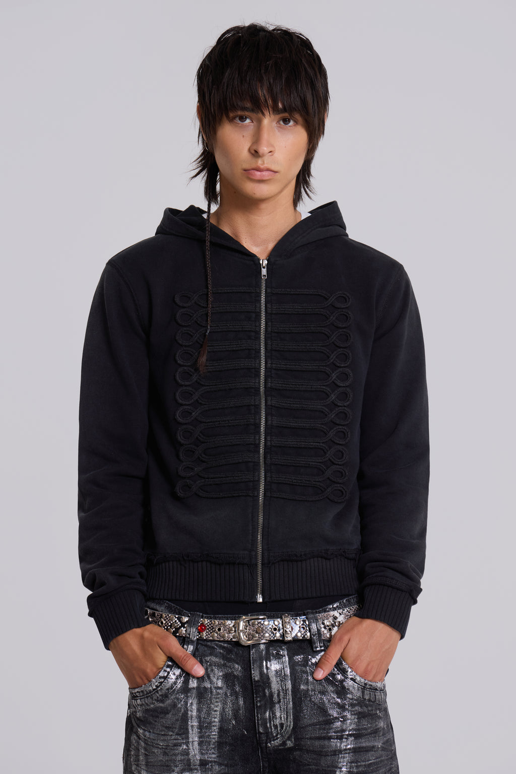 Hare black Napoléon jacket y2k Black Napoleon Hoodie | Jaded Man