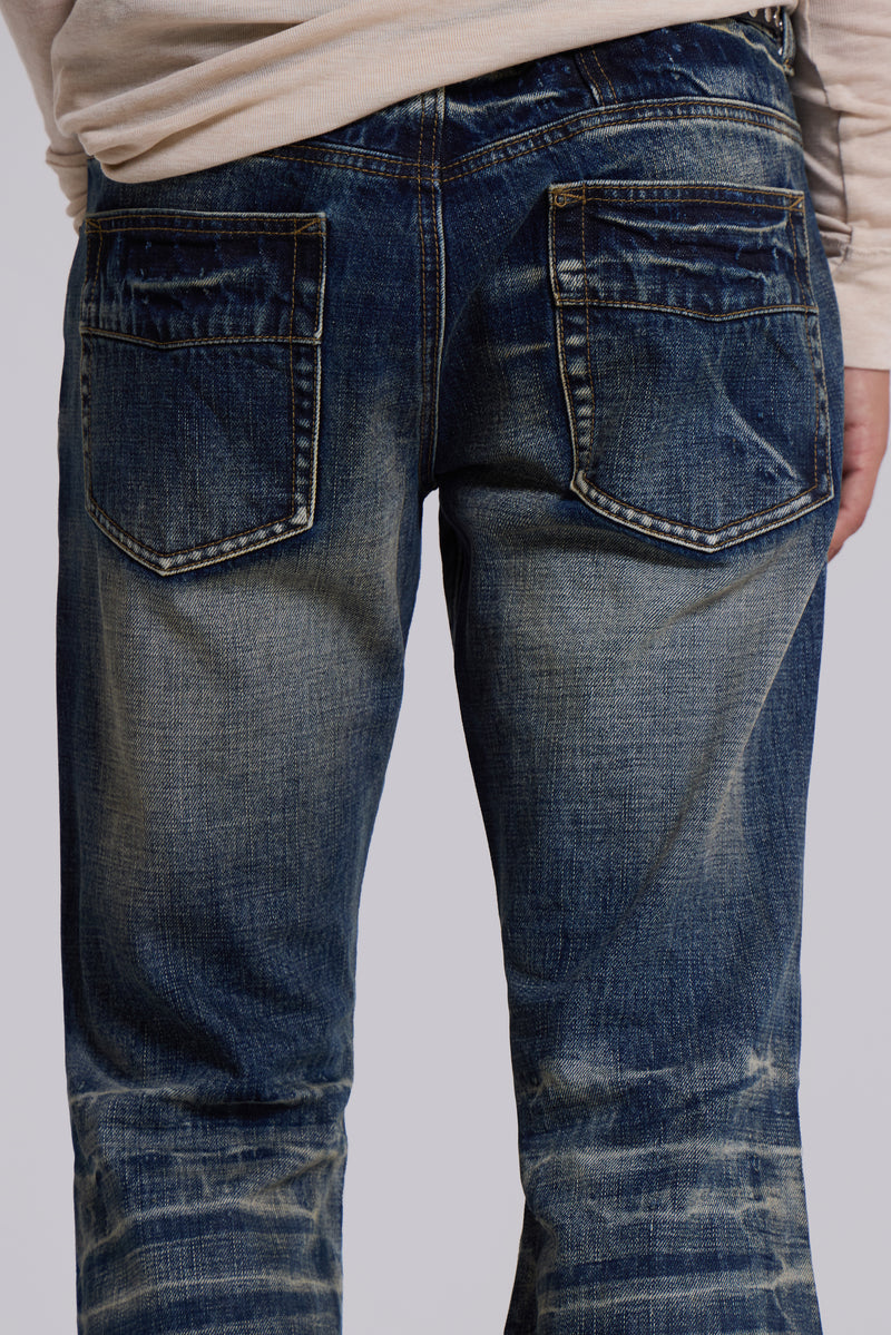 Mid Blue Drift Flared Jeans