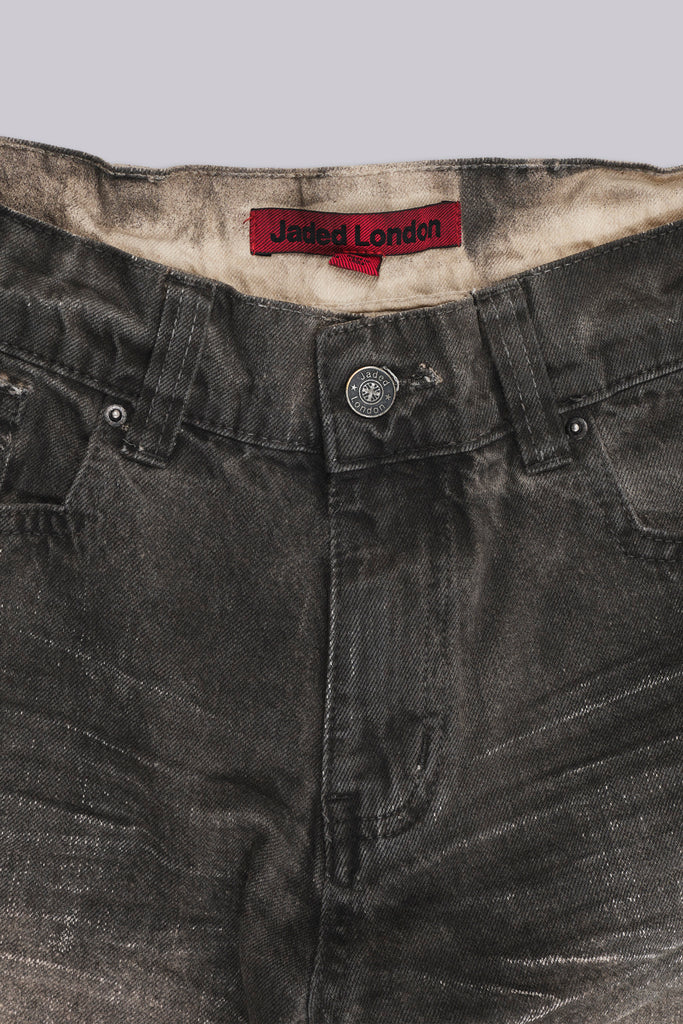 Brown Creased Drift Bootcut Jeans | Jaded London | Clothing