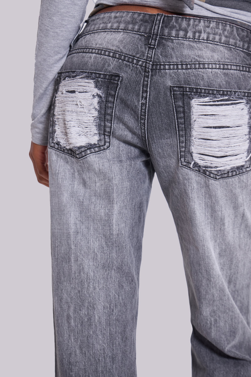 Zain Shredded Bootcut Jeans