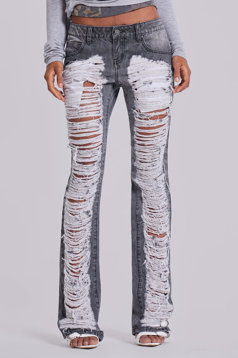 Zain Shredded Bootcut Jeans