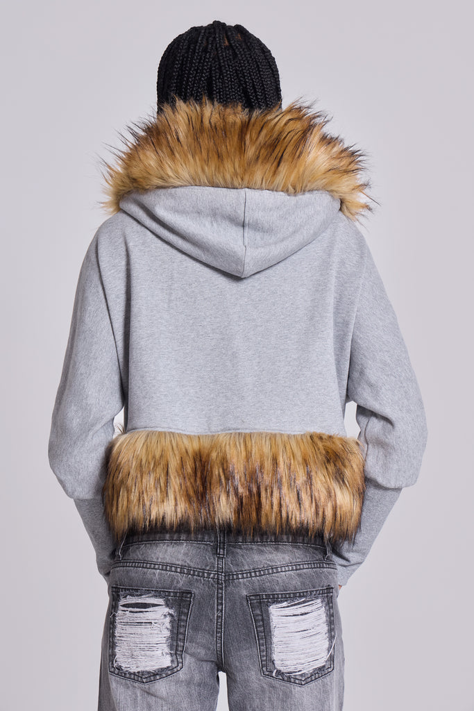 Deda Fur Trim Hoodie