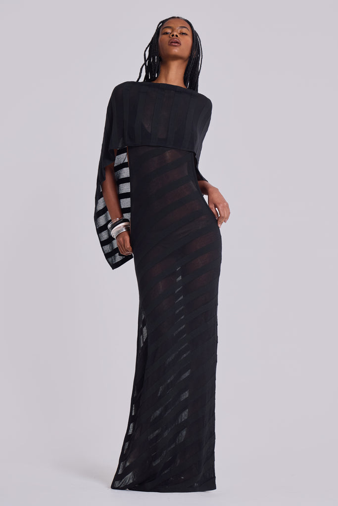 Noir Knit Maxi Dress