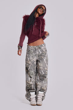 Woodland Camo Colossus Baggy Jeans - W24 / Camo