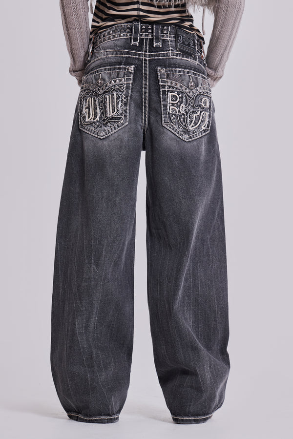 Rock Revival Axel Colossus Jeans in Washed Black