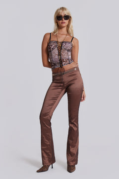 Santino Taffeta Trousers - UK 16 / Brown