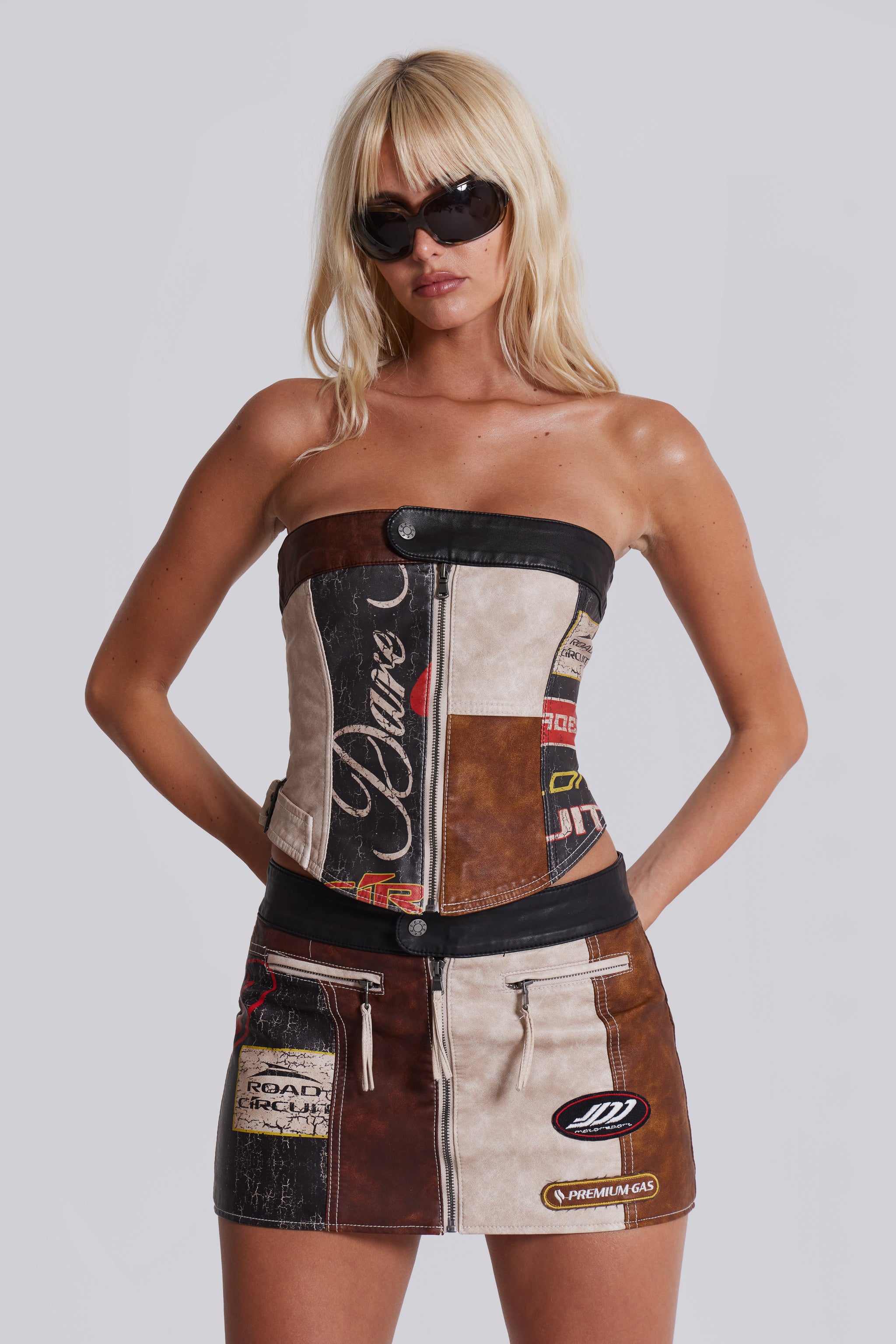 Daytona Vegan Leather Corset Top