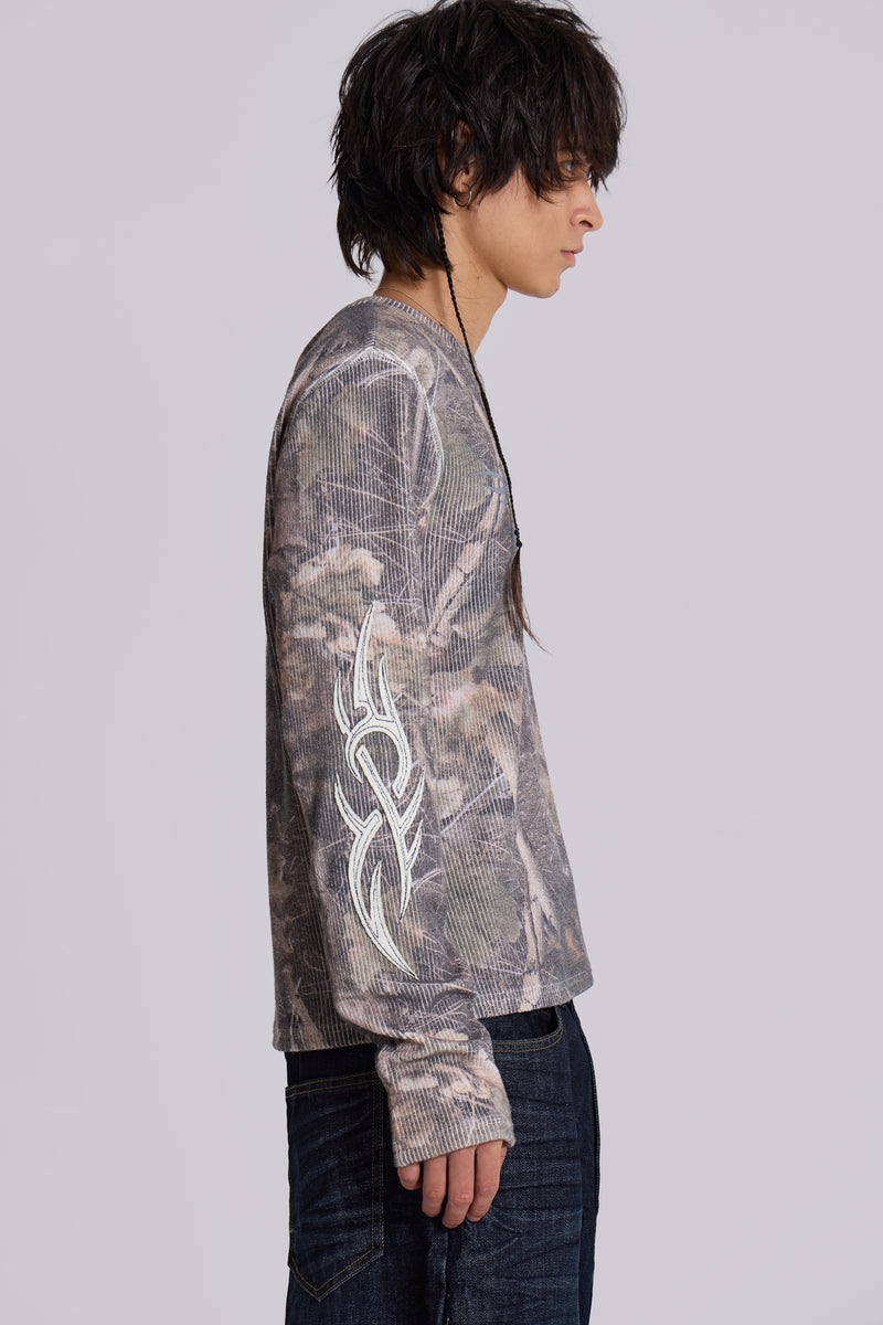 Woodland Camo Tattoo Applique Top