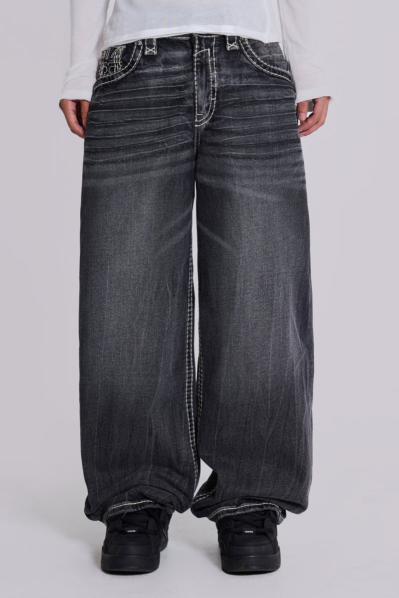 Rock Revival Axel Colossus Jeans in Washed Black