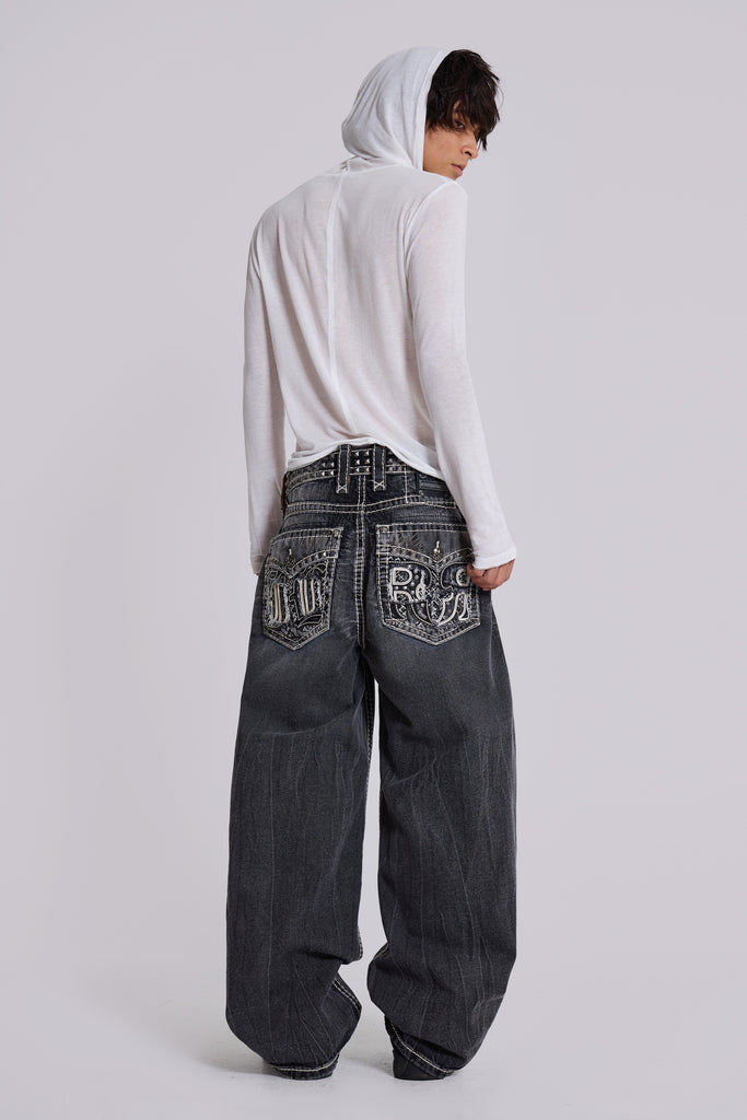 Rock Revival Axel Colossus Jeans in Washed Black