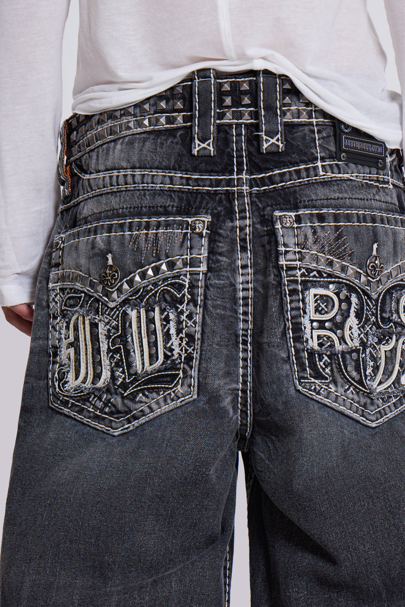 Rock Revival Axel Colossus Jeans in Washed Black