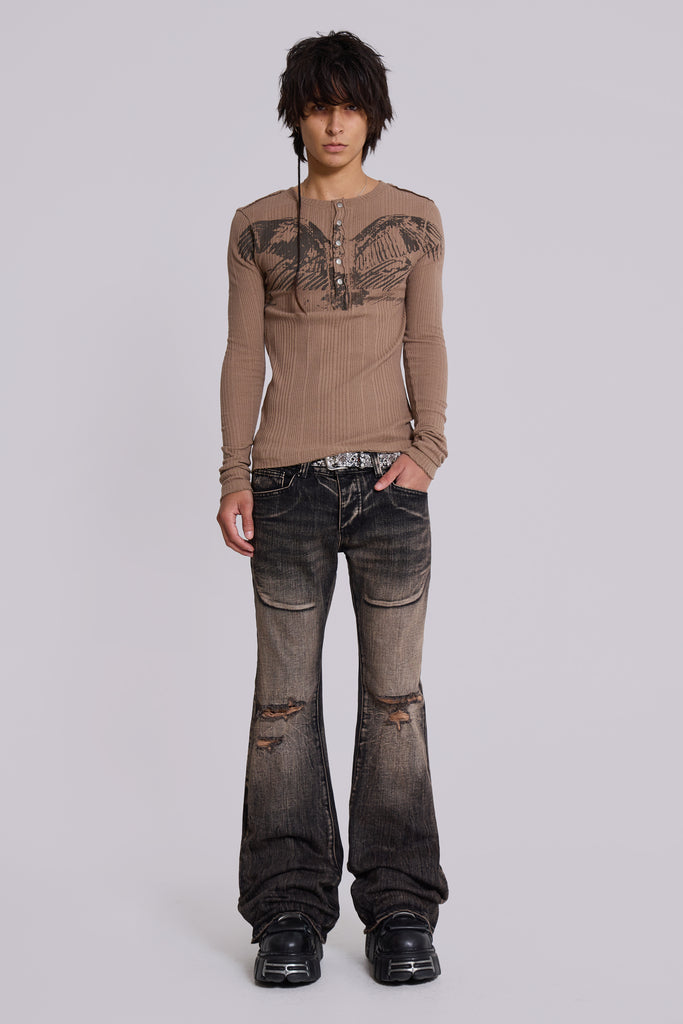 Dune Drift Flared Jeans | Jaded London | Clothing