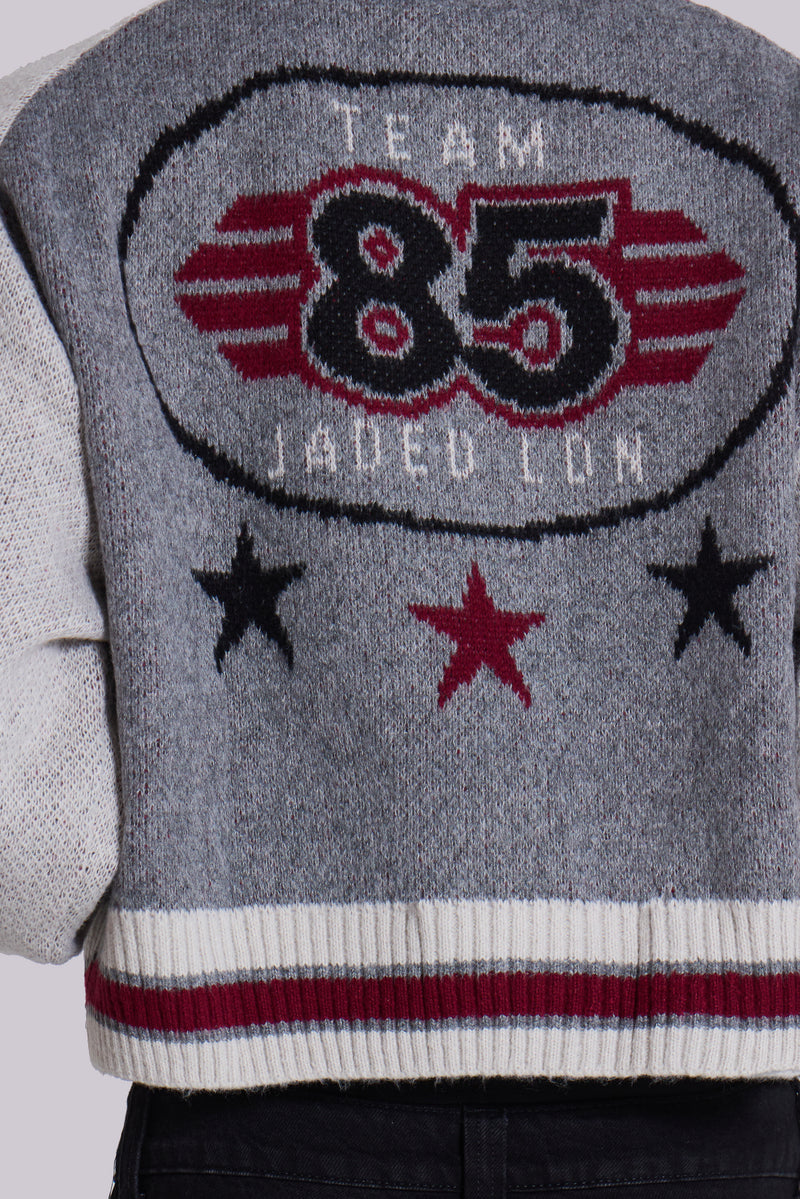 Team 85 Knitted Bomber Jacket