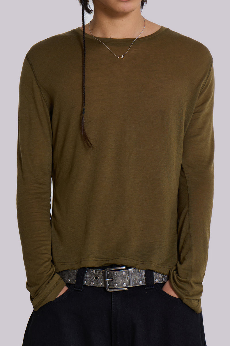 Khaki Mist Long Sleeve Top