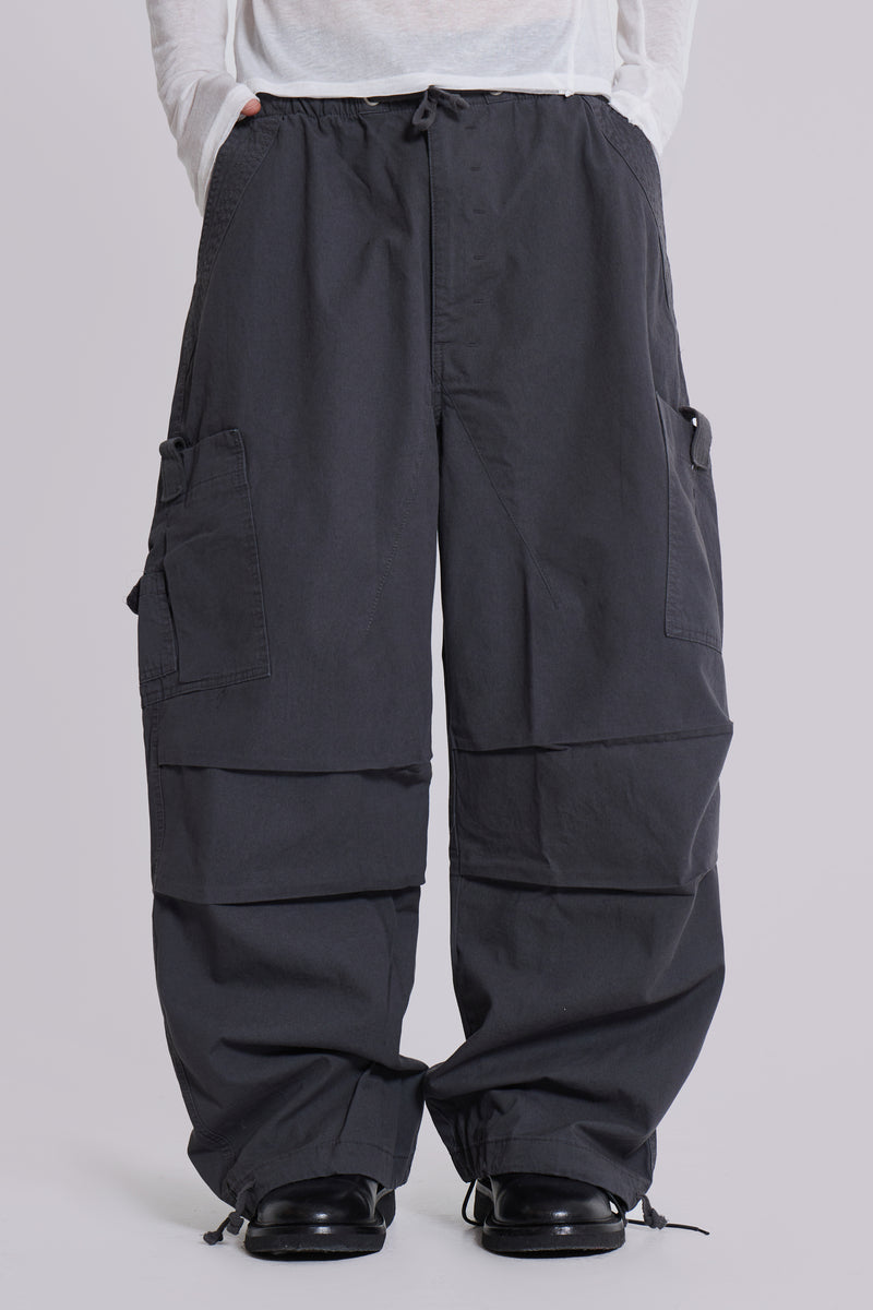 Vintage Grey Parachute Cargo Pants