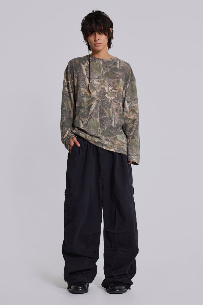 Black Parachute Cargo Pants