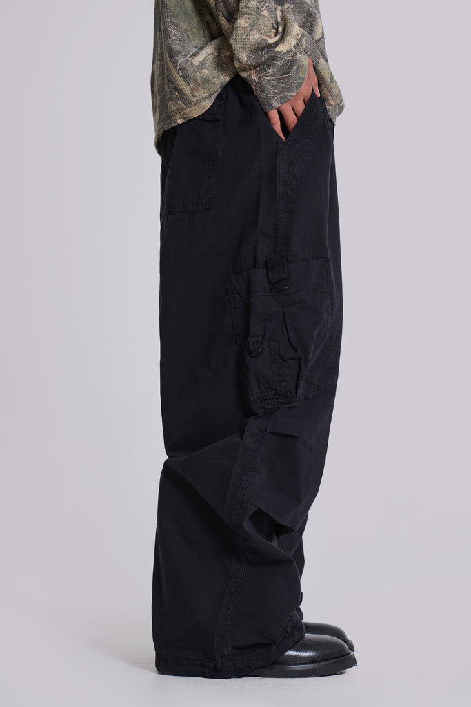 Black Parachute Cargo Pants