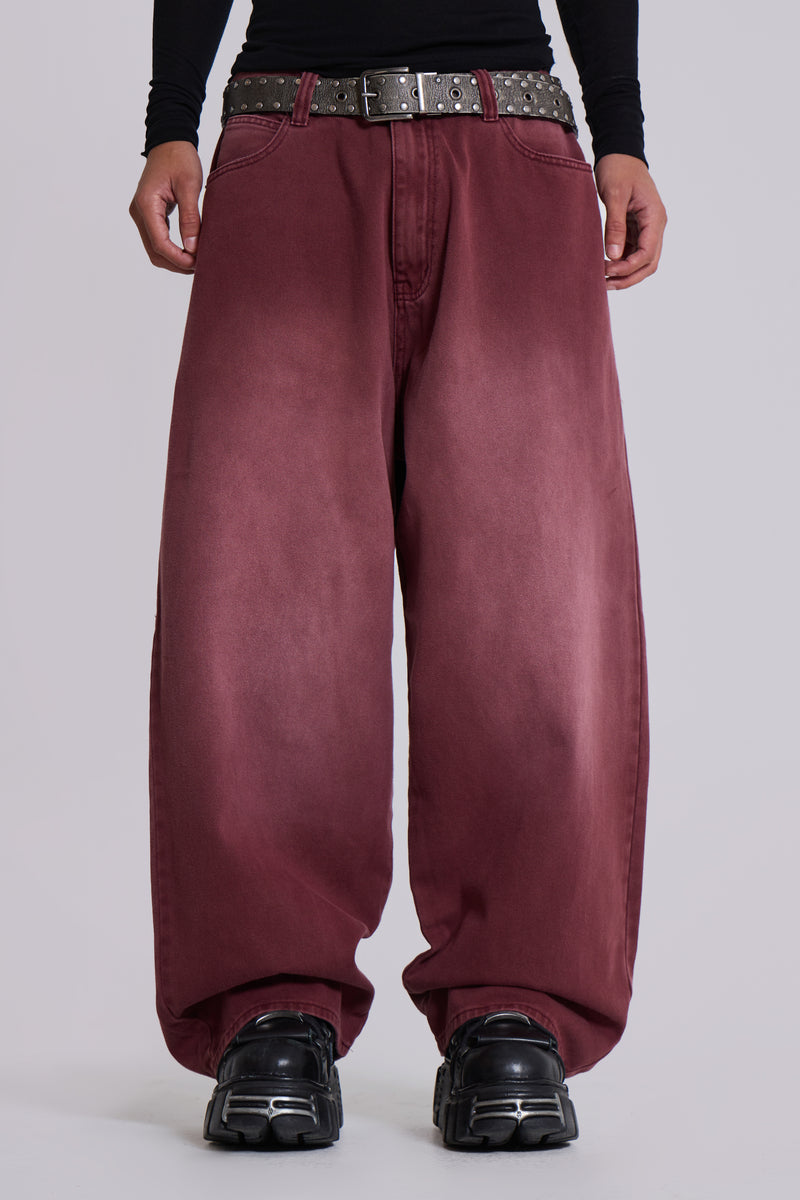 Burgundy Washed XL Colossus Jeans