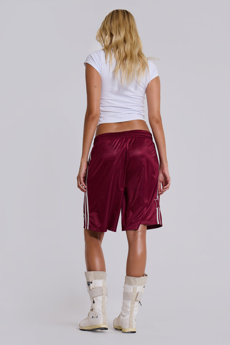 Burgundy Alyx Longline Football Shorts