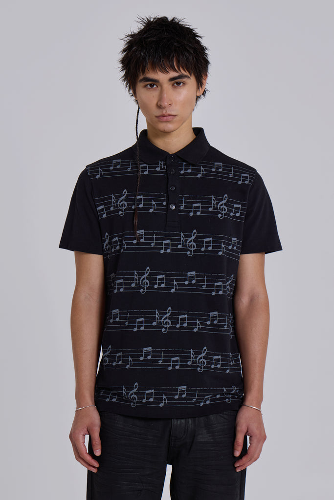Black Riff Polo Shirt