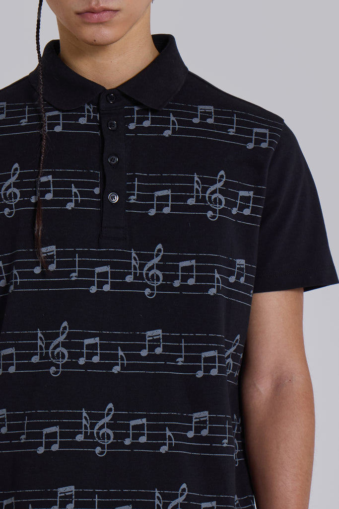 Black Riff Polo Shirt