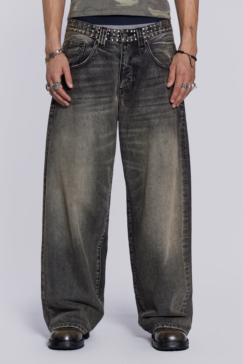 Men's Wide Faded Jeans - Bustins Jeans