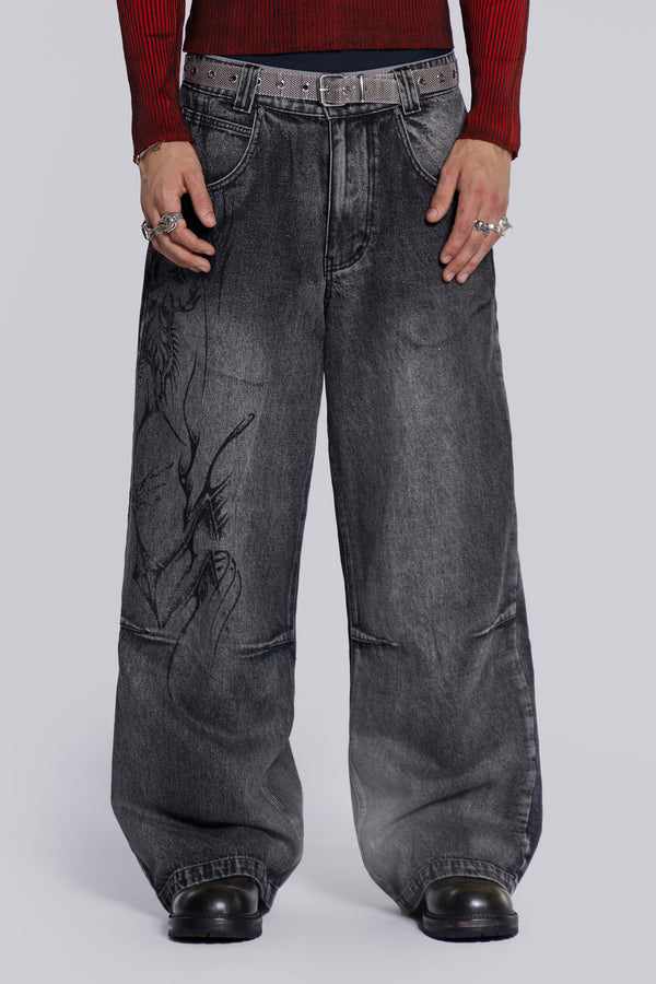 Black Decal Colossus Jeans