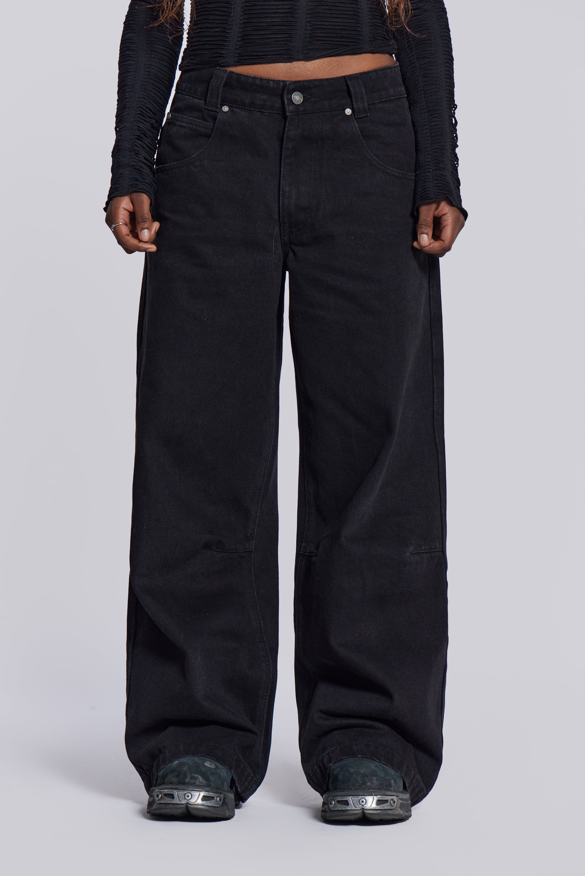 Shop Solid Black Colossus Jeans Jaded London Clothing Shop solid black colossus jeans jaded london clothing