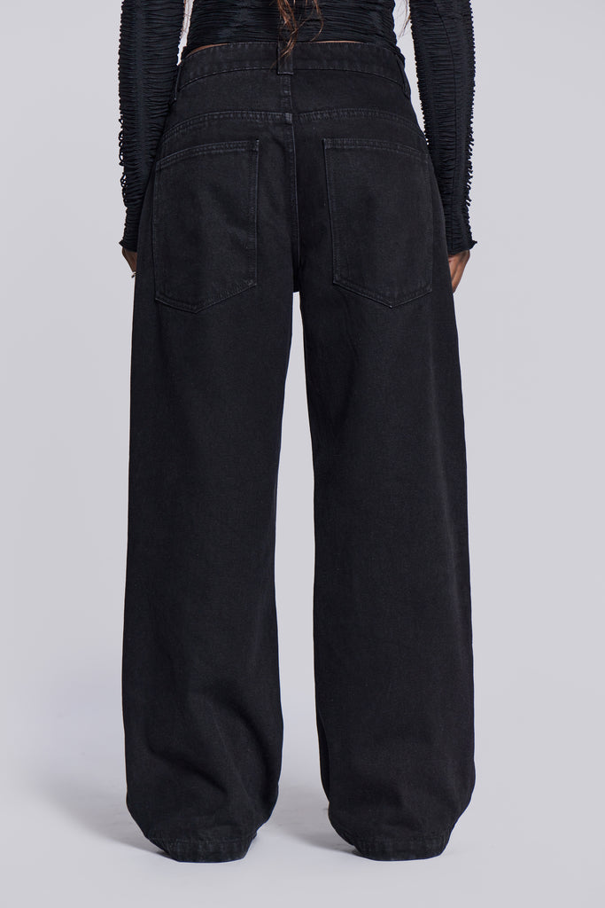Solid Black Colossus Jeans