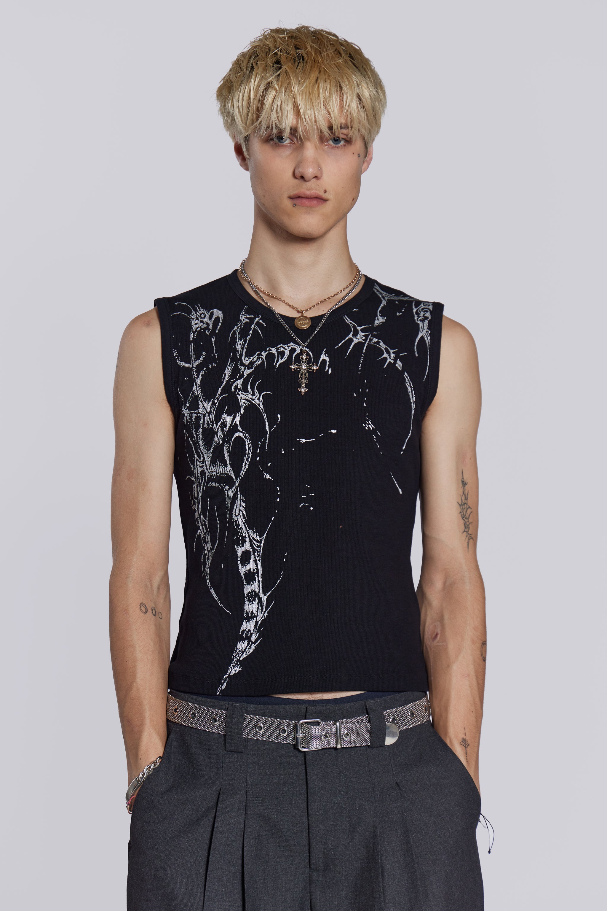 Black Astora Rib Vest