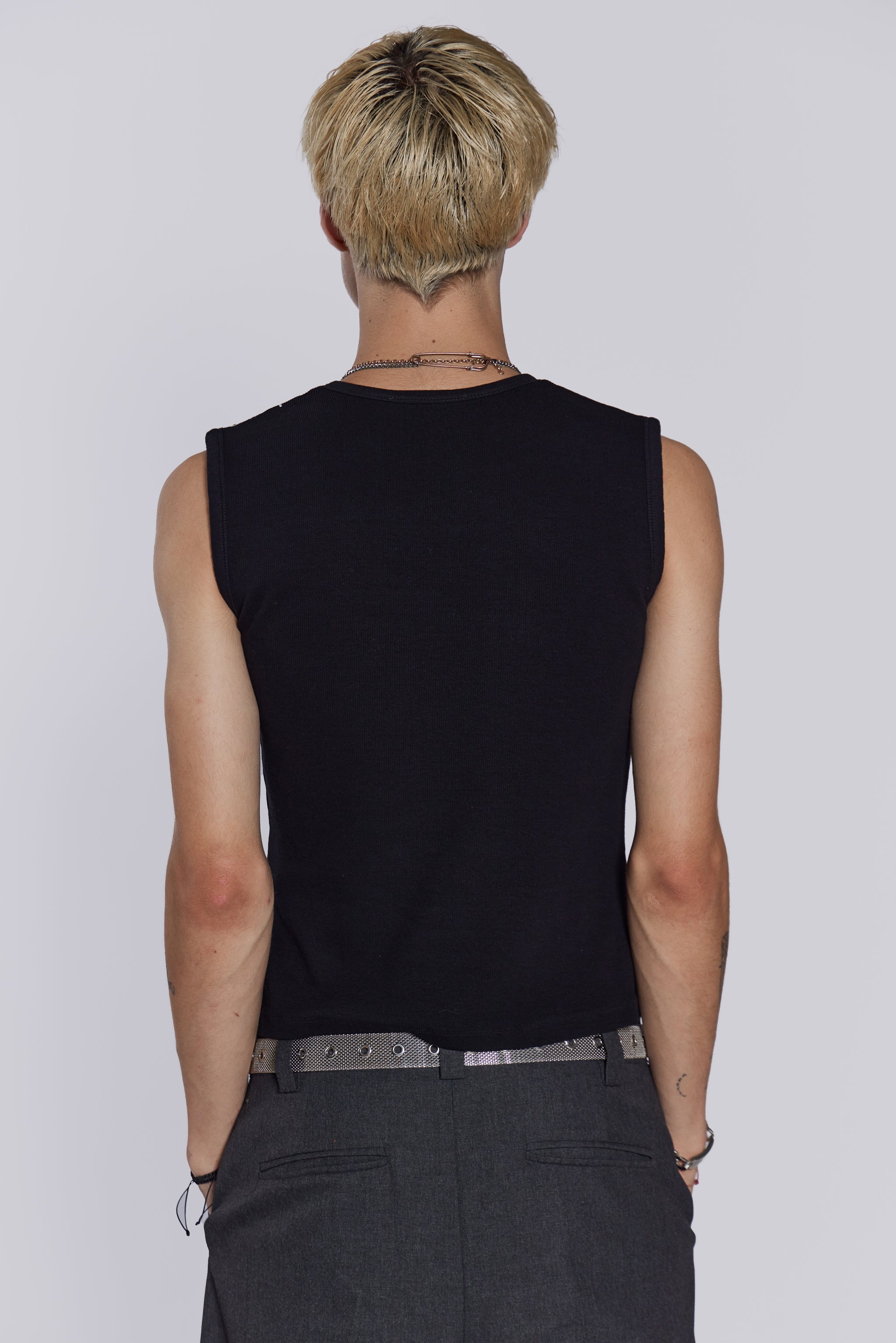 Black Astora Rib Vest