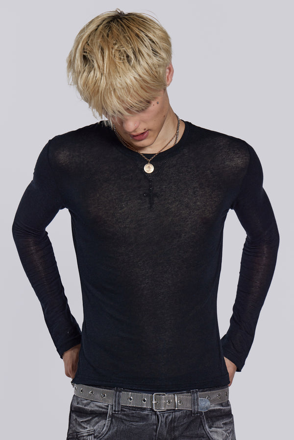Black Mist Long Sleeve Top