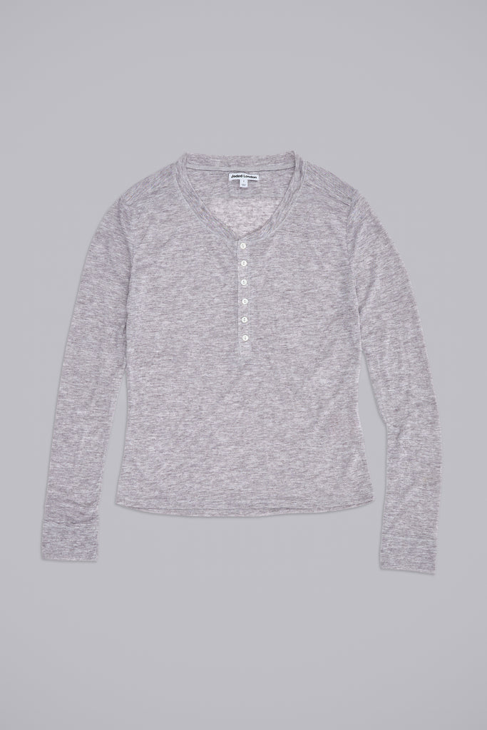 Grey Marl Haze Long Sleeve Top
