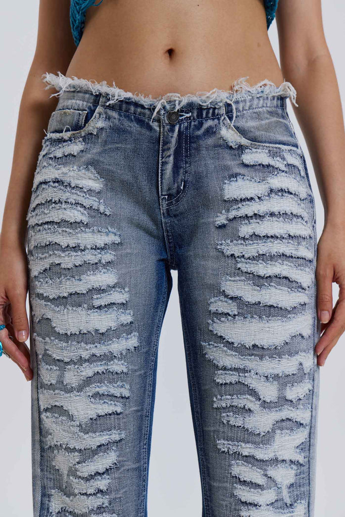 Scratchy Low Rise Jeans | Jaded London