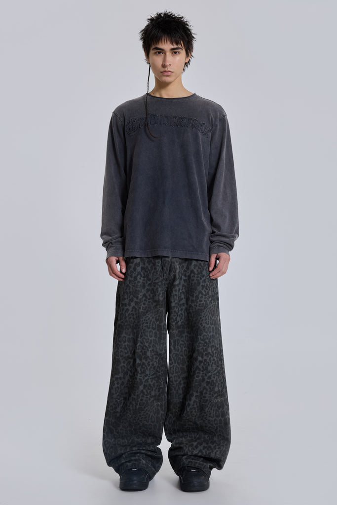 Charcoal Leopard Fade Colossus Jeans