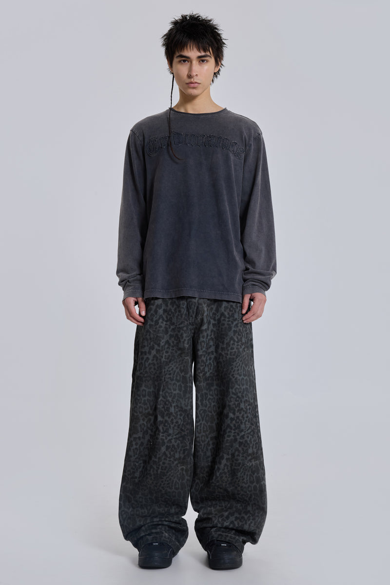Charcoal Leopard Fade Colossus Jeans