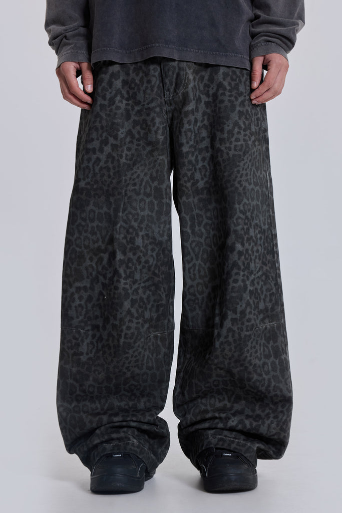 Charcoal Leopard Fade Colossus Jeans