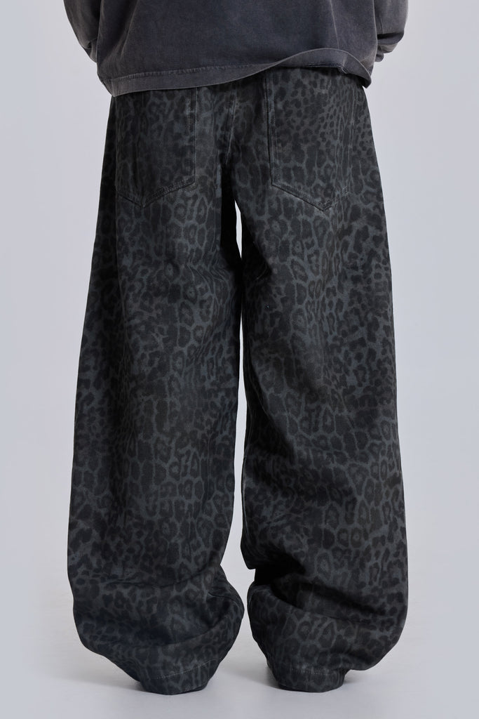 Charcoal Leopard Fade Colossus Jeans
