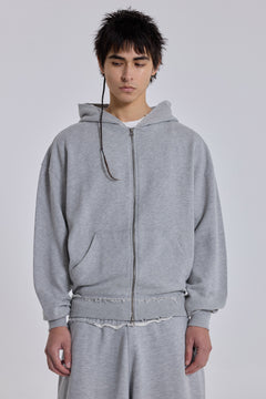 Grey Marl Oversized Monster Hoodie - XXS / Grey
