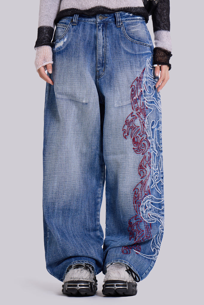 Layered Tribal XL Colossus Jeans