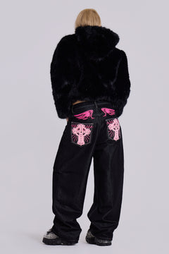 Pink Sapphire XL Colossus Jeans - W26 / Black