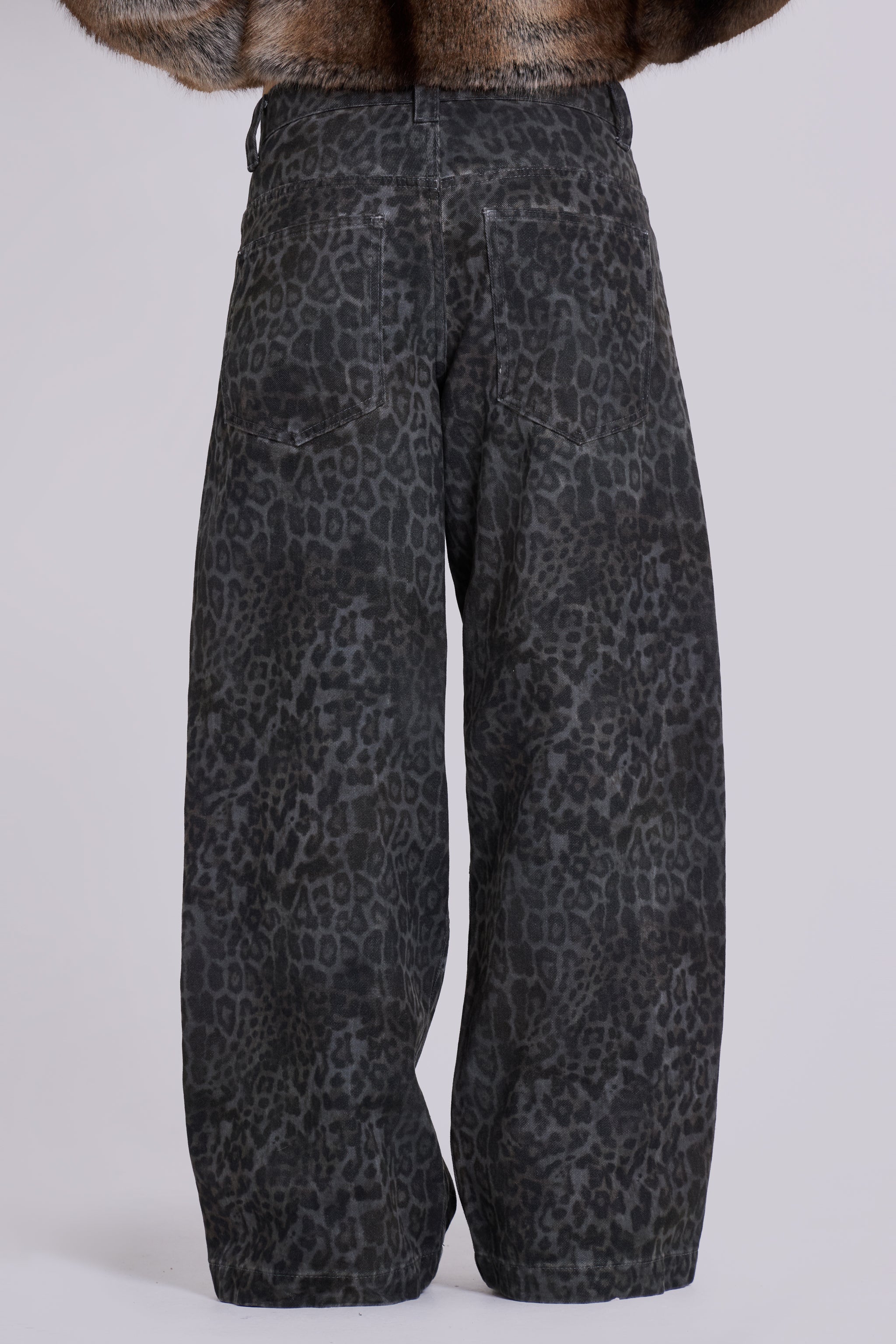 Charcoal Leopard Fade Colossus Jeans