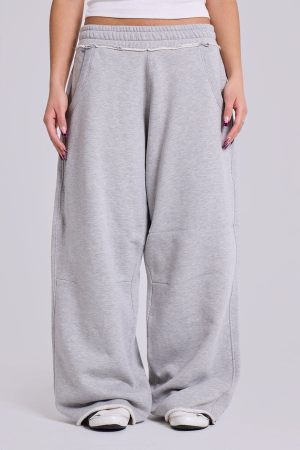 Petite Grey Marl Baggy Monster Joggers