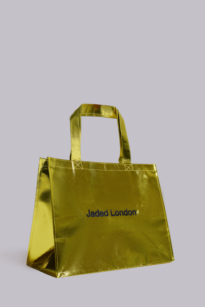 NY Gold Metallic Shopper Bag