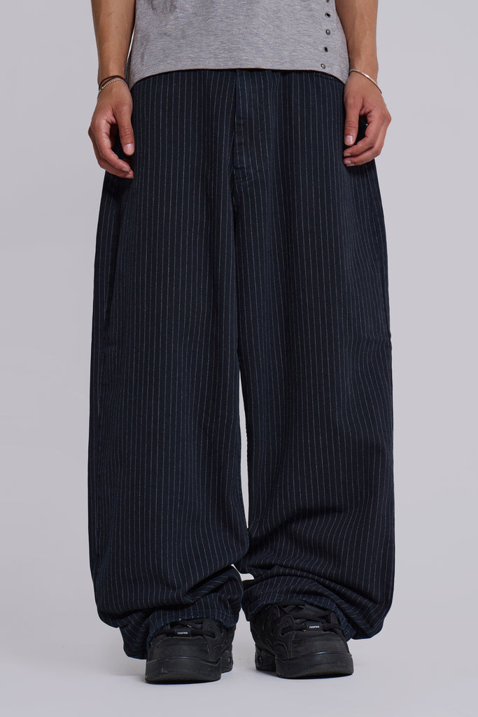 Black Pinstripe XL Colossus Jeans