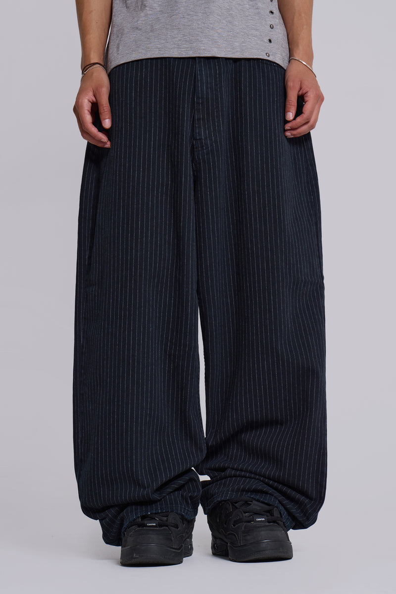 Black Pinstripe XL Colossus Jeans