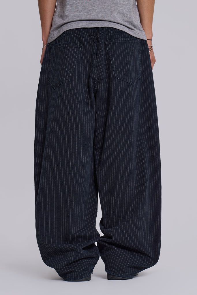 Black Pinstripe XL Colossus Jeans